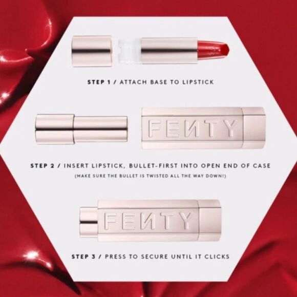 FENTY BEAUTY Icon Semi-Matte Lipstick Fill and case in Pose Queen - Picture 5 of 10